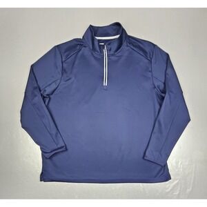 Tommy Bahama Island Zone Pullover Mens XXL Qt Zip Blue Athletic Golf Casual